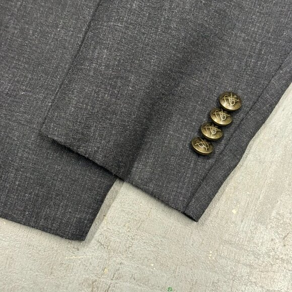John Varvatos USA Blazer Signature Tailored Cotton Sport Coat Textured Grey 42R - Picture 6 of 10